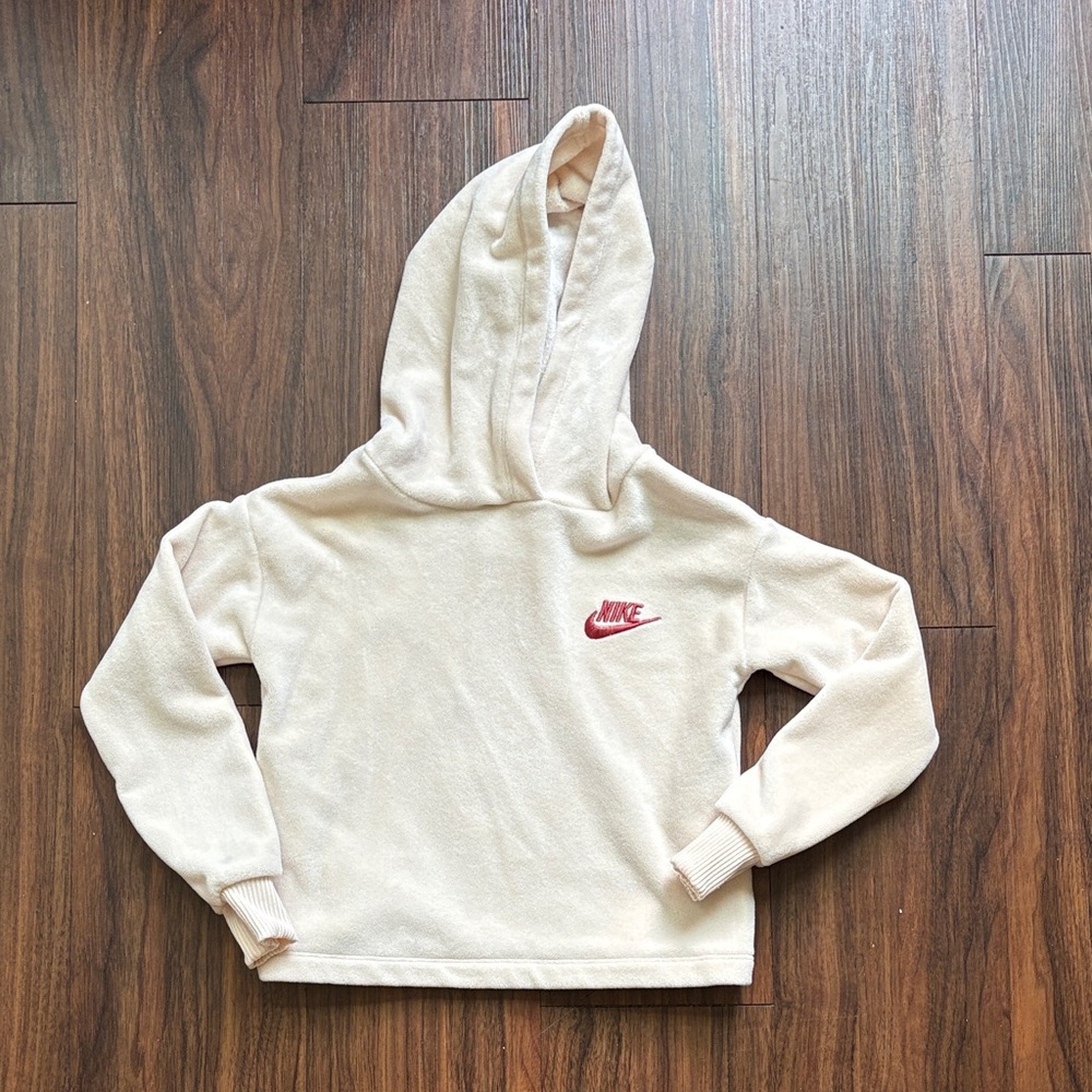 Nike Kids Off-White Hoodie with Red Logo